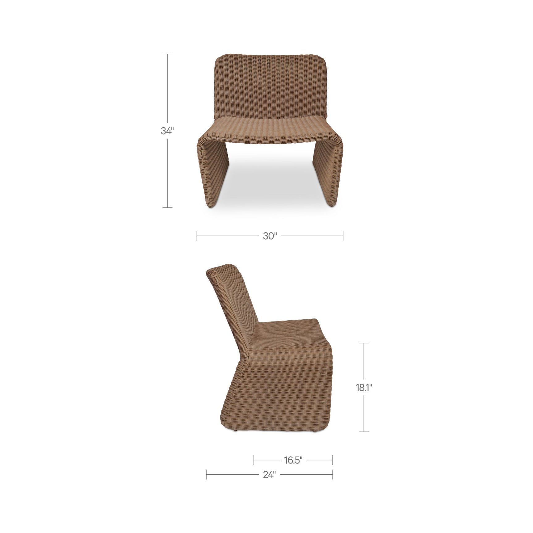 Ella Natural Outdoor Accent Chair