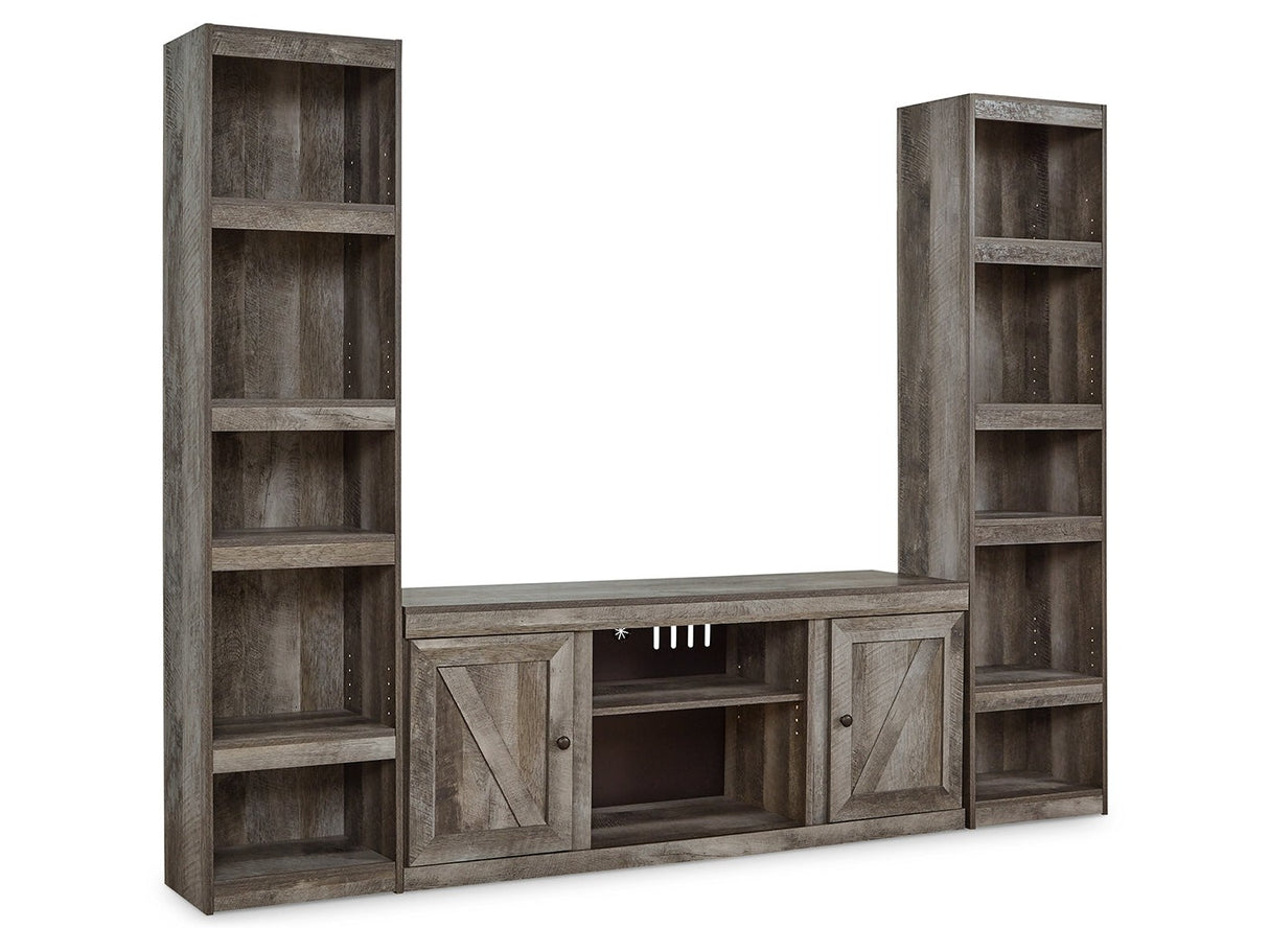 (Online Special Price) Wynnlow Gray 3-Piece Entertainment Center - Ornate Home