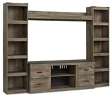 Trinell Brown 4-Piece Entertainment Center - Ornate Home