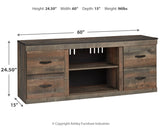 Trinell Brown 60" TV Stand - Ornate Home