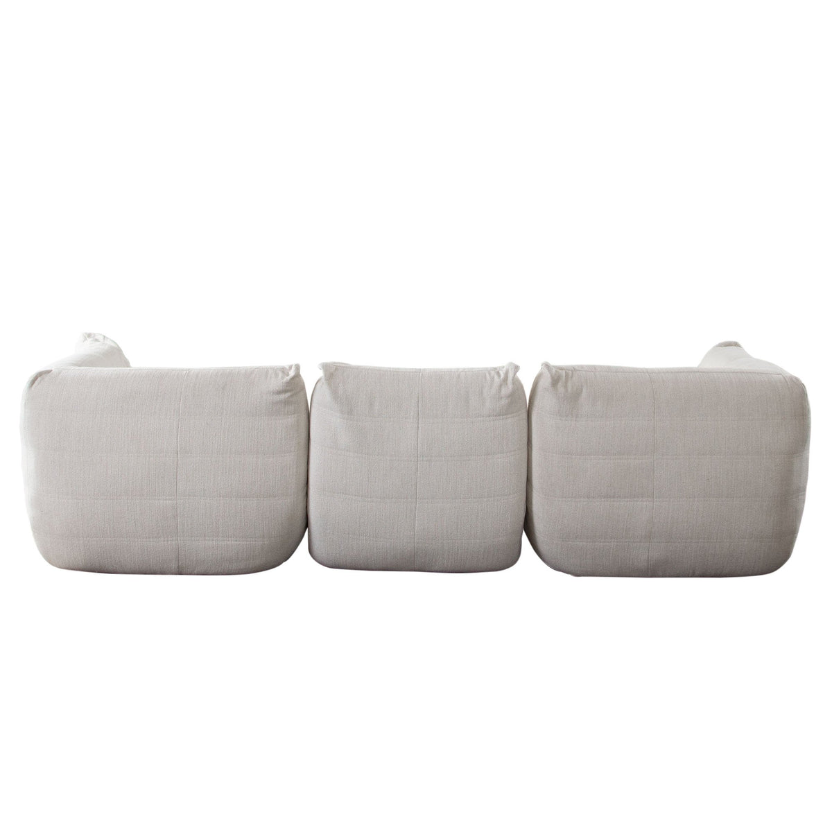 Ezra Cream Fabric 5-Pc Sectional 122" x 122" - Ornate Home