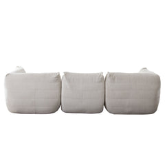 Ezra Cream Fabric 5-Pc Sectional 122" x 122" - Ornate Home