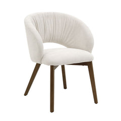 Eada Beige/Walnut Arm Chair (Set of 2) - Ornate Home