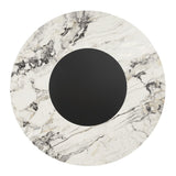 Eamon Black Round Dining Table W/Ceramic Top