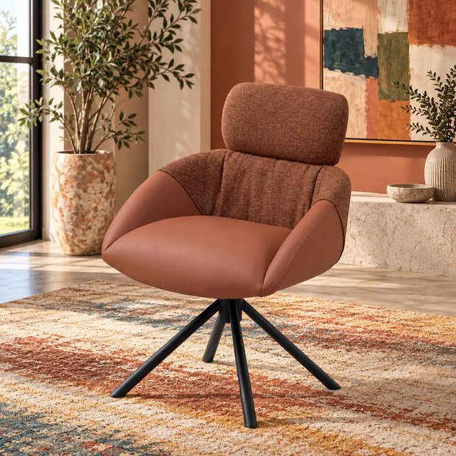 Eamon Tan Arm Chair W/Swivel (Set-2)