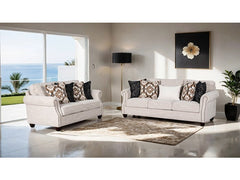 Earley Beige Upholstery Living Room Set - Ornate Home