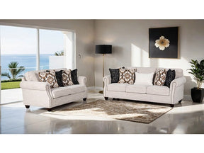 Earley Beige Upholstery Living Room Set - Ornate Home