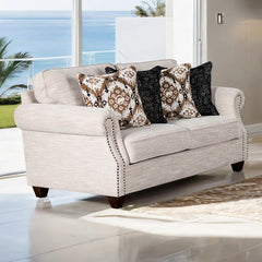 Earley Beige Upholstery Living Room Set - Ornate Home