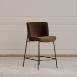 Early Dark Brown Bar Stool - Ornate Home