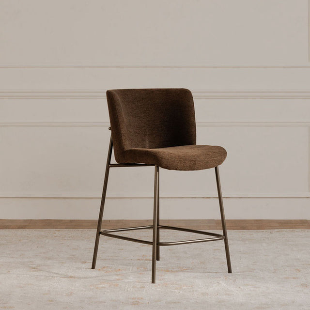 Early Dark Brown Bar Stool - Ornate Home