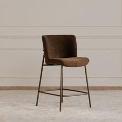Early Dark Brown Counter Stool - Ornate Home