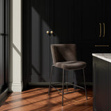 Early Dark Brown Counter Stool - Ornate Home