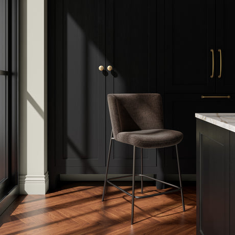 Early Dark Brown Counter Stool - Ornate Home