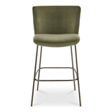 Early Green Bar Stool Faux Mohair - Ornate Home