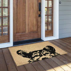 Earnest Dog Black/Sand Doormat 24x36 - Ornate Home