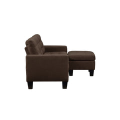 Earsom Brown Reversible Sofa & Ottoman - Ornate Home