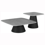 Eason Concrete 2-piece Cocktail Coffee Table Set Concrete - Ornate Home