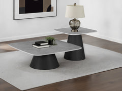 Eason Concrete 2-piece Cocktail Coffee Table Set Concrete - Ornate Home