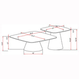 Eason Concrete 2-piece Cocktail Coffee Table Set Concrete - Ornate Home
