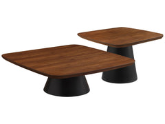 Eason Walnut Coffee Table Set - Ornate Home