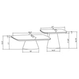 Eason Walnut Coffee Table Set - Ornate Home