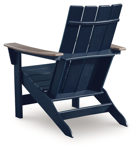 East Beach Navy Blue/Driftwood Adirondack Chair - Ornate Home