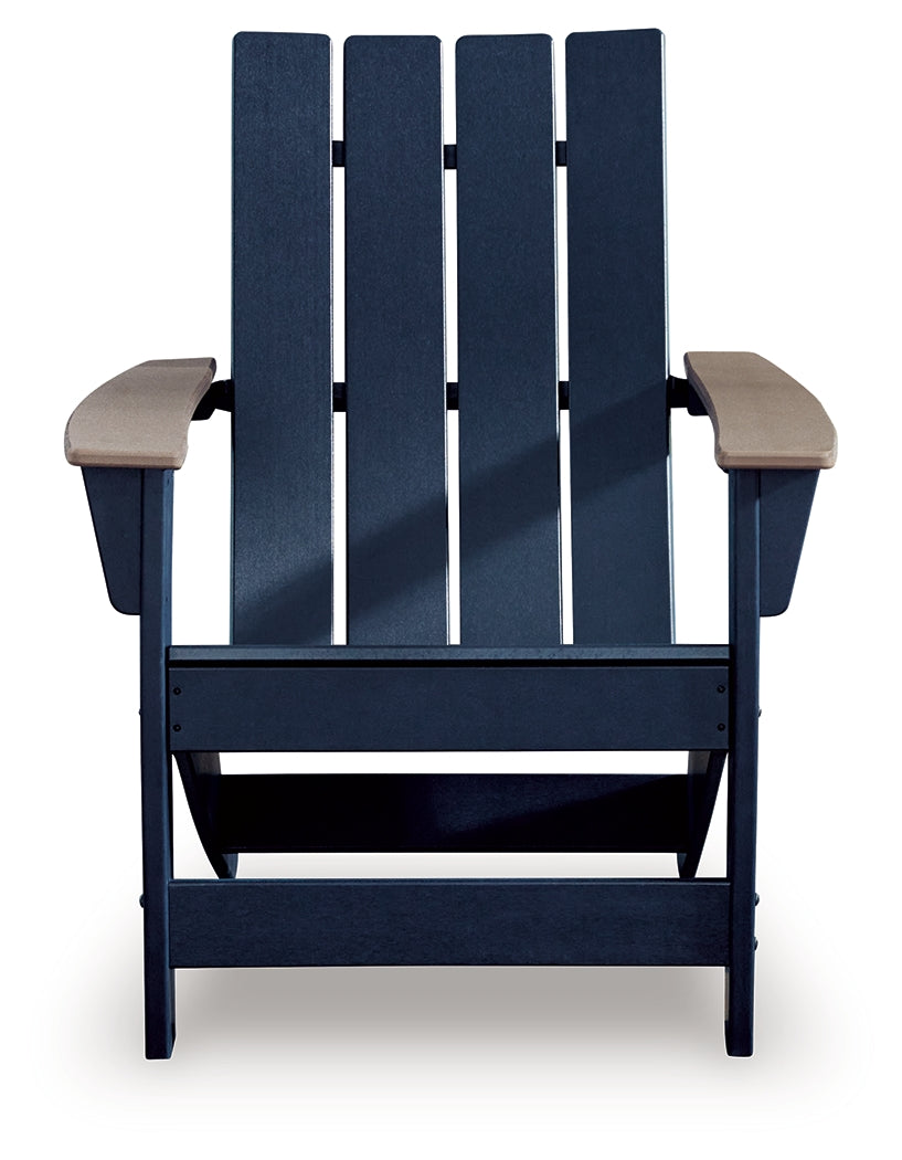 East Beach Navy Blue/Driftwood Adirondack Chair - Ornate Home