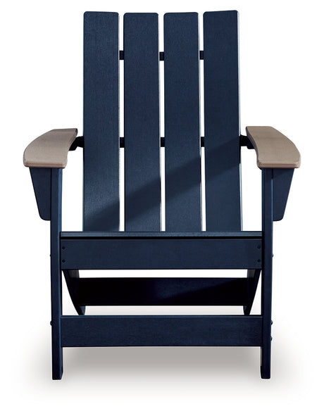 East Beach Navy Blue/Driftwood Adirondack Chair - Ornate Home