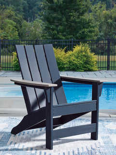 East Beach Navy Blue/Driftwood Adirondack Chair - Ornate Home