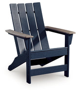 East Beach Navy Blue/Driftwood Adirondack Chair - Ornate Home