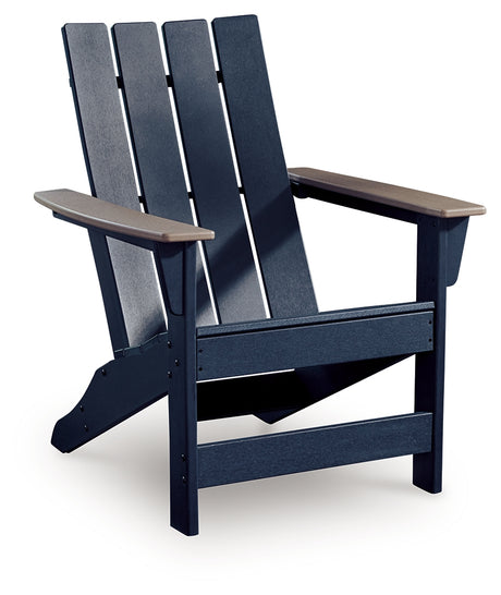 East Beach Navy Blue/Driftwood Adirondack Chair - Ornate Home