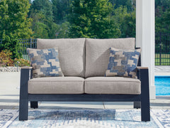 East Beach Navy Blue/Driftwood Loveseat w/Cushion - Ornate Home