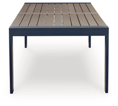East Beach Navy Blue/Driftwood RECT Dining Table w/UMB OPT - Ornate Home