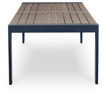 East Beach Navy Blue/Driftwood RECT Dining Table w/UMB OPT - Ornate Home