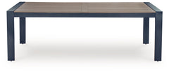 East Beach Navy Blue/Driftwood RECT Dining Table w/UMB OPT - Ornate Home