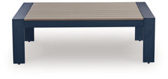 East Beach Navy Blue/Driftwood Rectangular Cocktail Table - Ornate Home