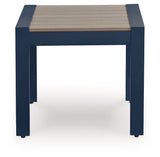 East Beach Navy Blue/Driftwood Rectangular End Table - Ornate Home