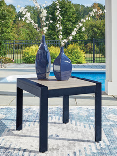 East Beach Navy Blue/Driftwood Rectangular End Table - Ornate Home