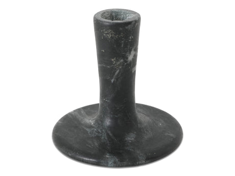 East Black Veined Marble Short Candle Holder - Ornate Home
