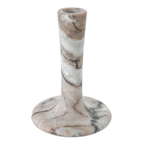 East Brown Torrent Marble Tall Candle Holder - Ornate Home