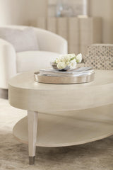 East Hampton Aged Silver/Cerused Linen Cocktail Table - Ornate Home