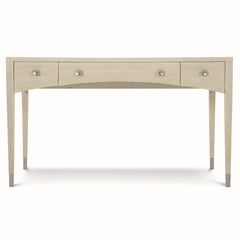 East Hampton Aged Silver/Cerused Linen Desk - Ornate Home
