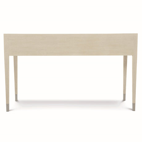 East Hampton Aged Silver/Cerused Linen Desk - Ornate Home