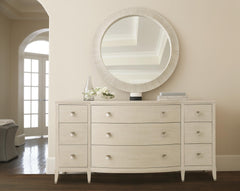 East Hampton Aged Silver/Cerused Linen Dresser - Ornate Home