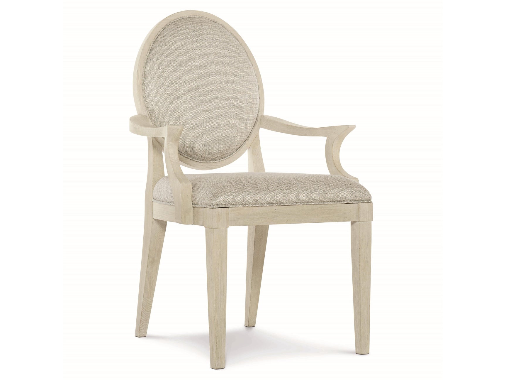East Hampton Cerused Linen/Beige Arm Chair - Ornate Home