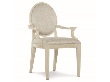 East Hampton Cerused Linen/Beige Arm Chair - Ornate Home