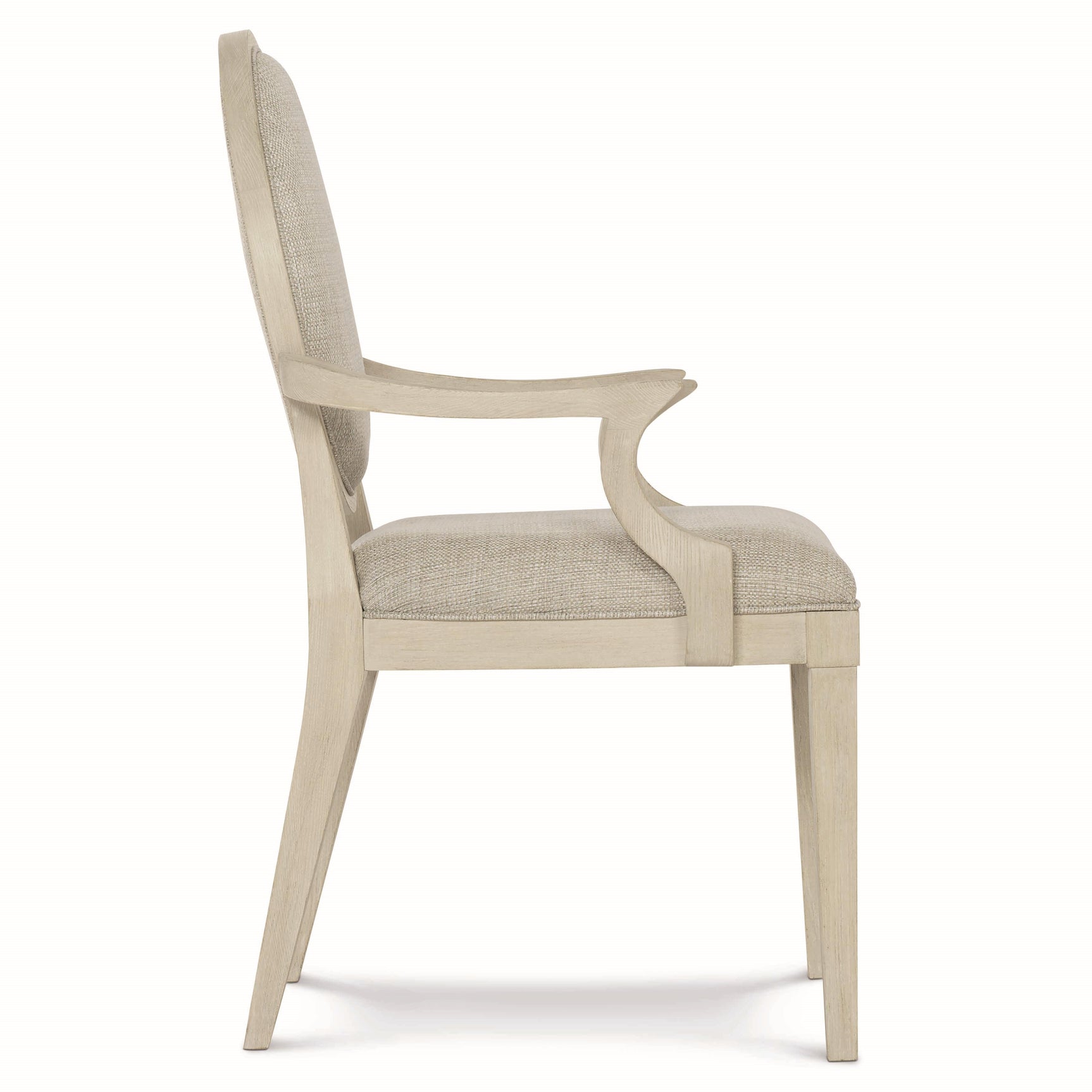 East Hampton Cerused Linen/Beige Arm Chair - Ornate Home