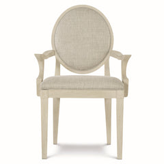 East Hampton Cerused Linen/Beige Arm Chair - Ornate Home