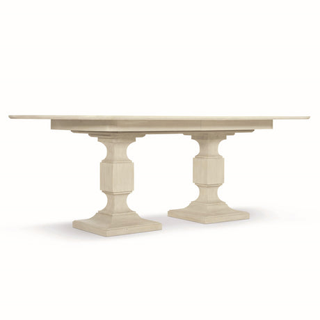 East Hampton Cerused Linen Dining Table - Ornate Home