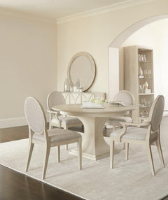 East Hampton Cerused Linen Dining Table - Ornate Home